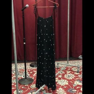 Reformation Spaghetti String Black Dress w/ Stars